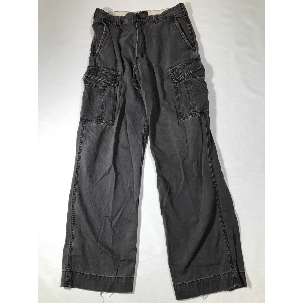 Abercrombie & Fitch 34X32 Paratrooper Pants Cargo Grey Straight Men’s Utility